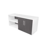 Credenza EXCEDE Gris 1.60m con puertas y tramos